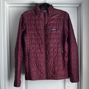 Patagonia Women's Nano Puff Insulated Jacket - Burgandy color
